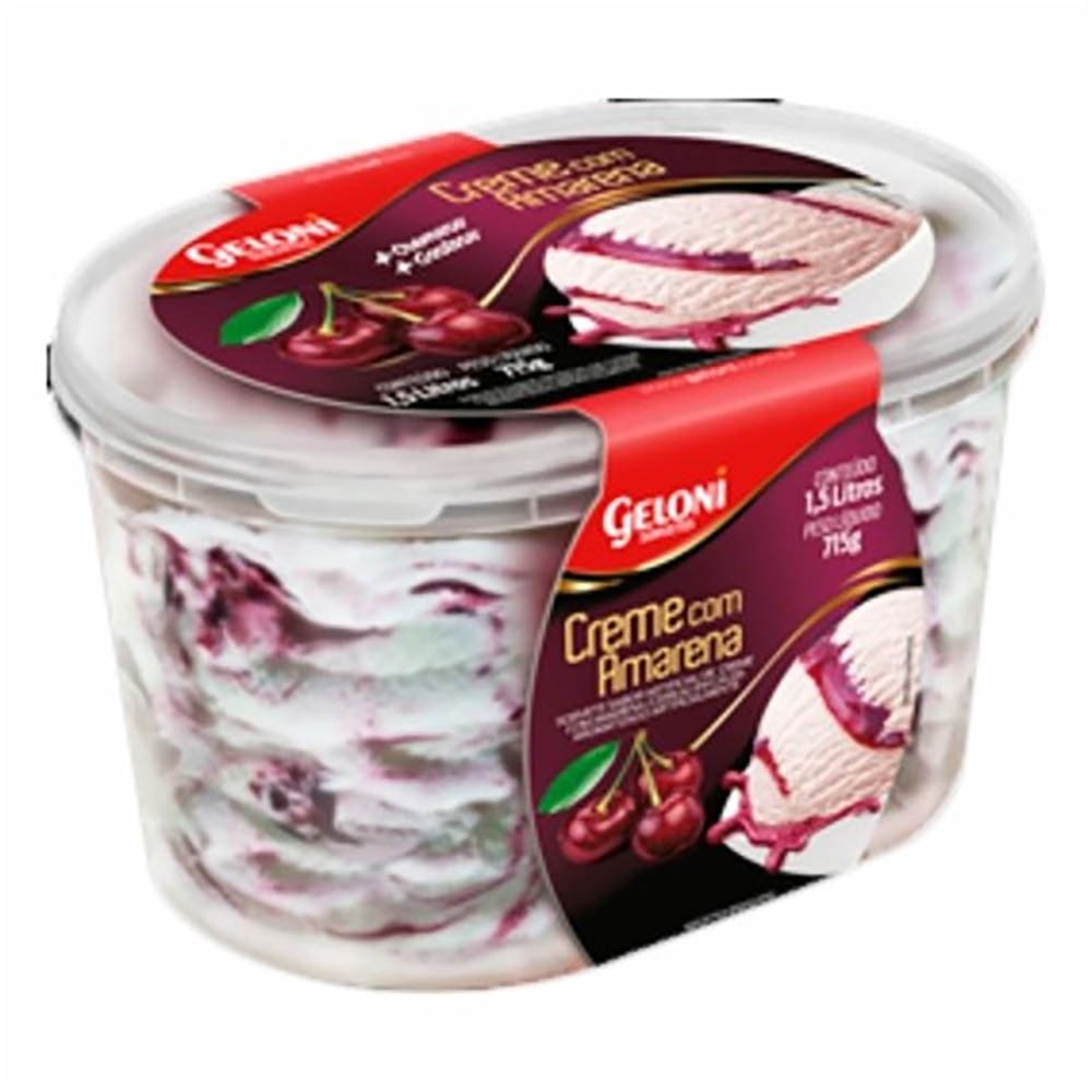 Ponto Certo Palotina| SORVETES-GELONI SOBREMESA CREME COM AMARENA 1,5L